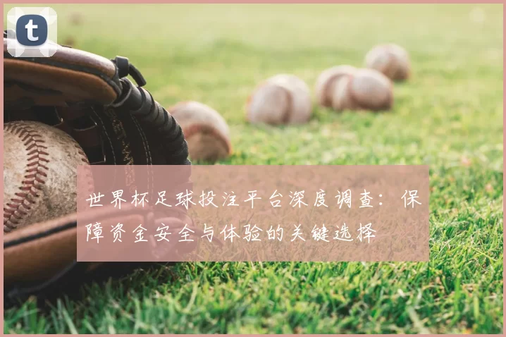 世界杯足球投注平台深度调查:保障资金安全与体验的关键选择