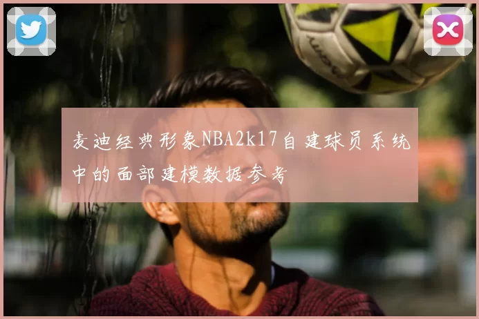 麦迪经典形象NBA2k17自建球员系统中的面部建模数据参考